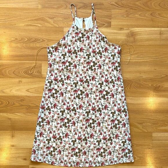 Everly Sleeveless Cream and Pink Floral Mini Dress Women’s XS - Picture 1 of 7